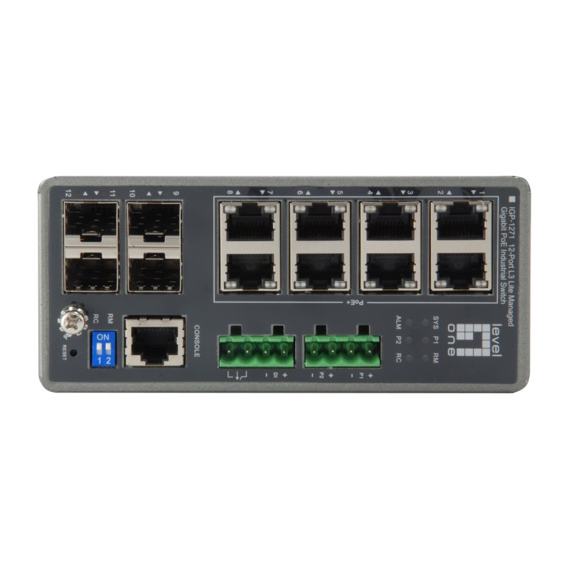 Switch 8x GE IGP-1271 4xGSFP 240W 8xPoE 