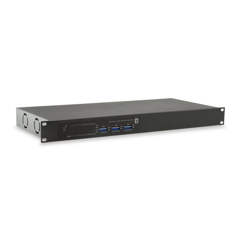 Switch 24x FE FGP-2601 2xGE 19" 150W 24xPoE