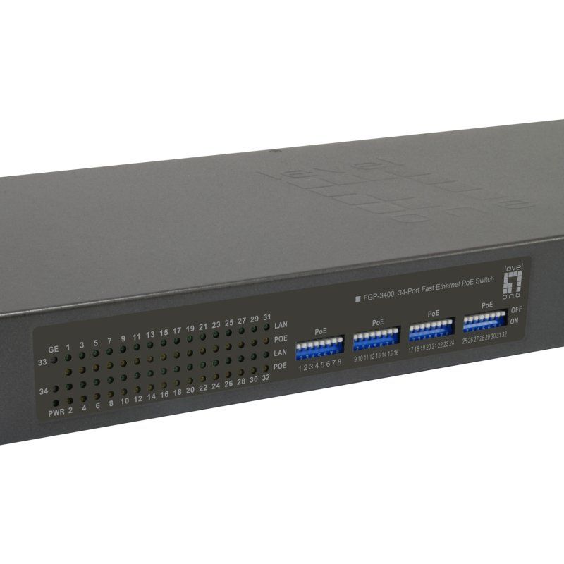 LevelOne FGP-3400W250 commutateur réseau Non-géré Fast Ethernet (10/100) Connexion Ethernet, supportant