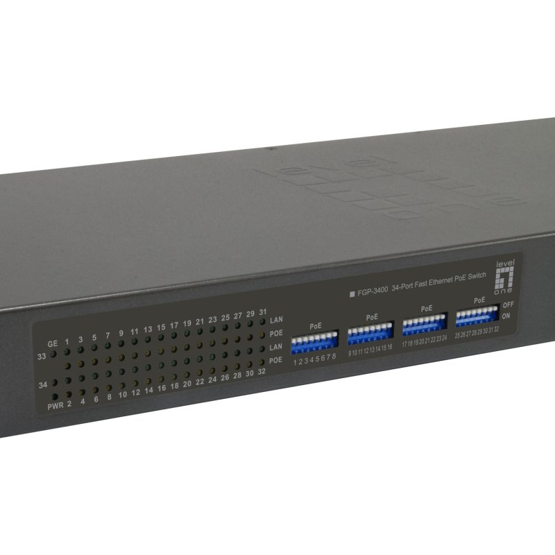 LevelOne FGP-3400W760 commutateur réseau Non-géré Fast Ethernet (10/100) Connexion Ethernet, supportant