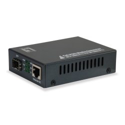 LevelOne RJ45 to SFP Gigabit Media Converter, PoE PSE