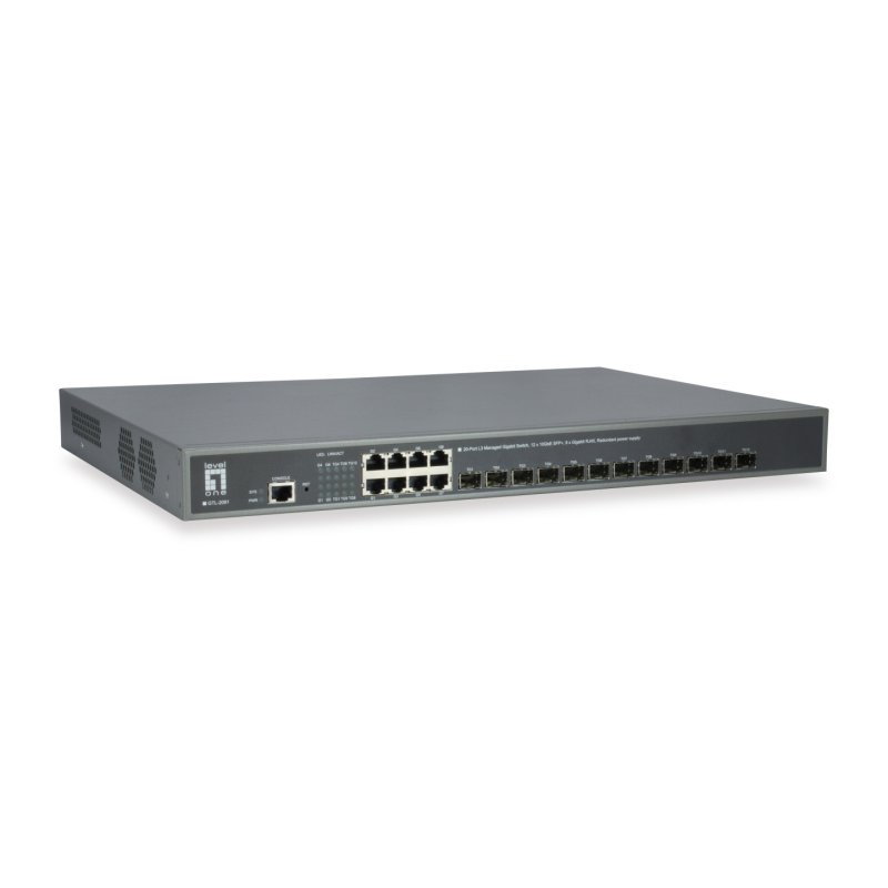 LevelOne GTL-2091 Géré L3 Gigabit Ethernet (10/100/1000) Gris