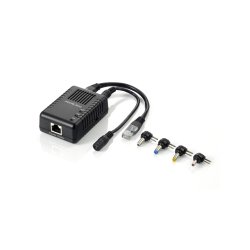 LevelOne POS-1002 séparateur voix-données Connexion Ethernet, supportant l'alimentation via ce port (PoE) Noir