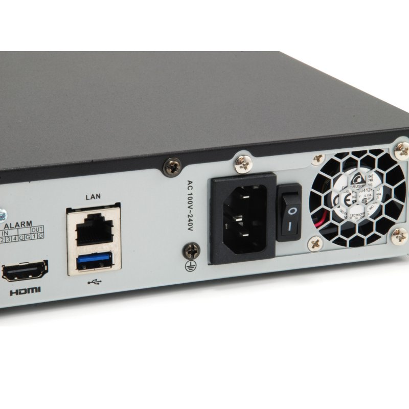 LevelOne GEMINI 8-Channel PoE Network Video Recorder, 8 PoE Outputs, H.265