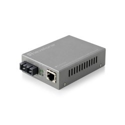 LevelOne RJ45 to SC Managed Fast Ethernet Media Converter, Single-Mode Fiber, 20km