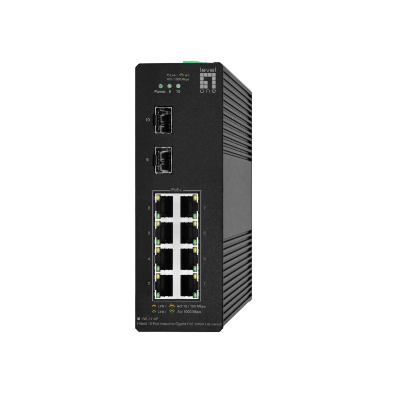 LevelOne IGS-2110P commutateur réseau Géré L2 Gigabit Ethernet (10/100/1000) Connexion Ethernet, supportant