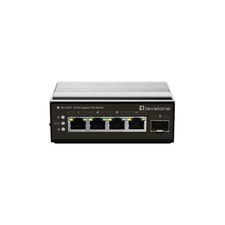 LevelOne IGU-0501 network switch Gigabit Ethernet (10/100/1000) Power over Ethernet (PoE) Black