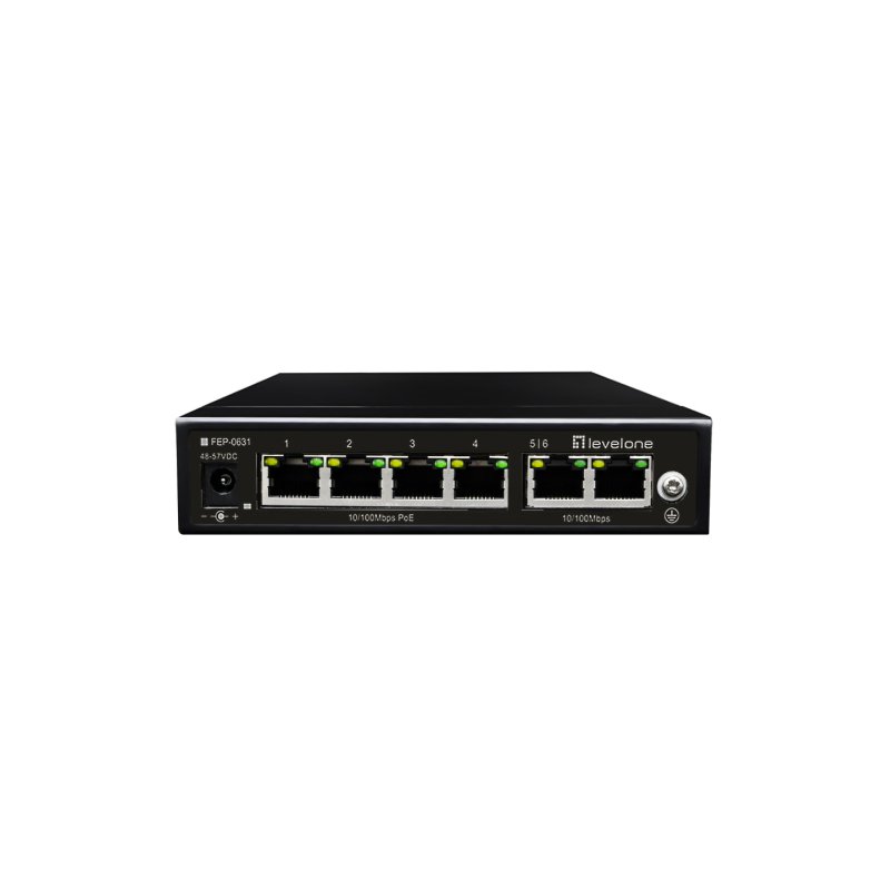 Switch 6x FE FEP-0631 60W 4xPoE 