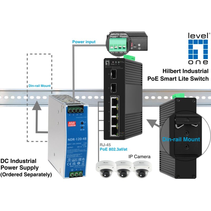 LevelOne IGS-2106P commutateur réseau Géré L2 Gigabit Ethernet (10/100/1000) Connexion Ethernet, supportant