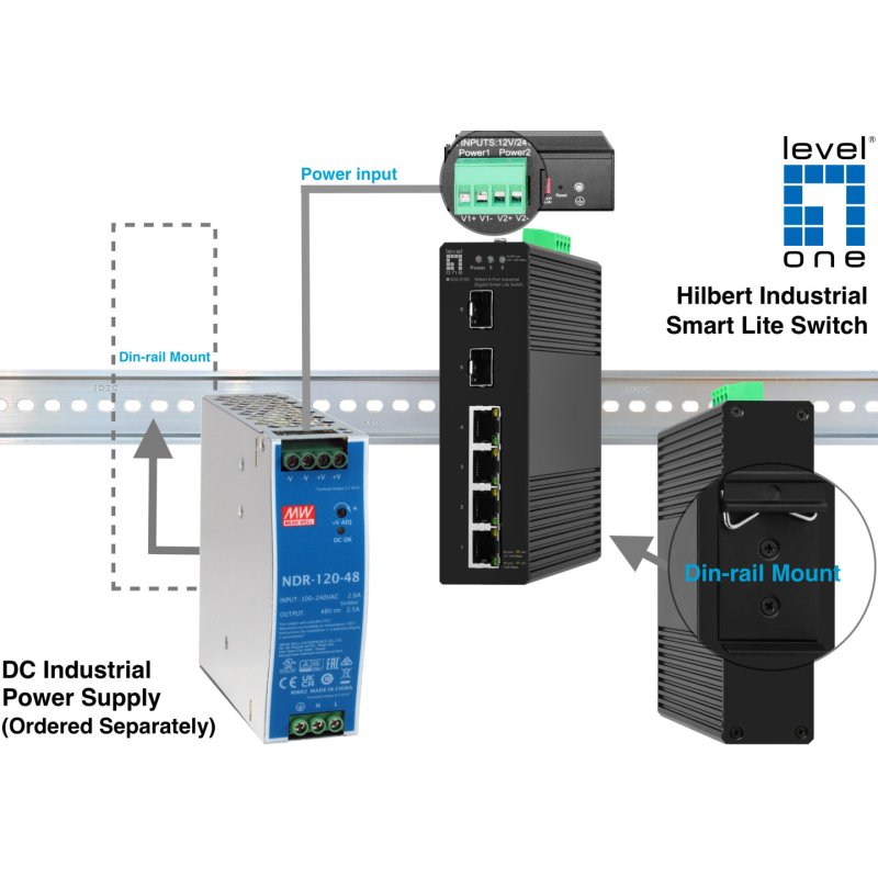 LevelOne IGS-2106 commutateur réseau Géré L2 Gigabit Ethernet (10/100/1000) Noir