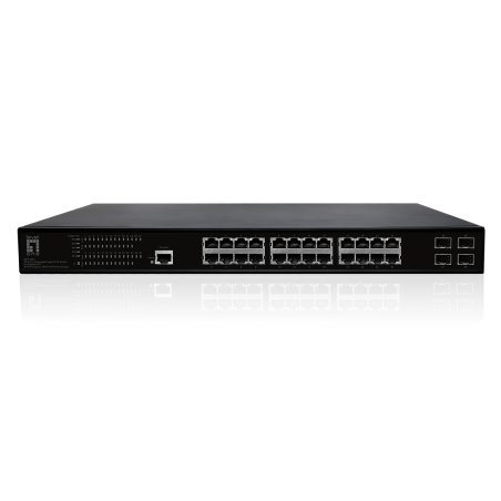 Switch 28xPort GEP-2861 4xGSFP 19" 390W 24xPoE 