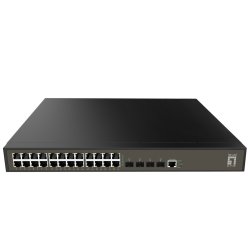 LevelOne GEL-2871 network switch Managed L2 Gigabit Ethernet (10/100/1000) 1U Black