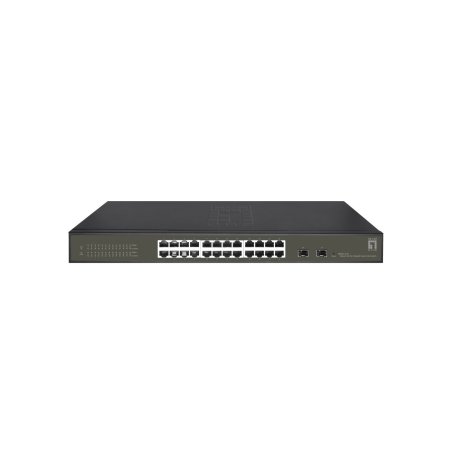 LevelOne Hilbert 26-Port Gigabit Smart Lite Switch, 24 x Gigabit RJ45, 2 x Gigabit SFP