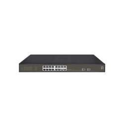 LevelOne GES-2118P commutateur réseau Géré L2 Gigabit Ethernet (10/100/1000) Connexion Ethernet, supportant