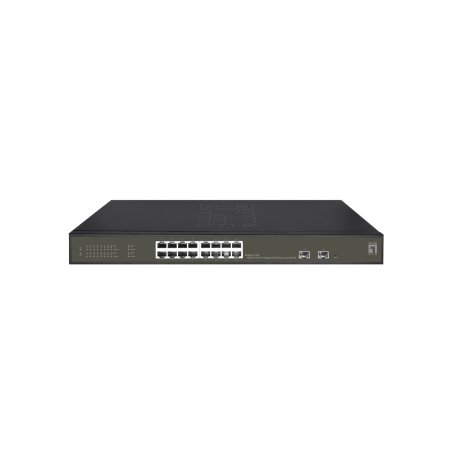 LevelOne GES-2118P commutateur réseau Géré L2 Gigabit Ethernet (10/100/1000) Connexion Ethernet, supportant