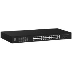 LevelOne GEP-2841 network switch Managed L2 Gigabit Ethernet (10/100/1000) Power over Ethernet (PoE) 1U Black