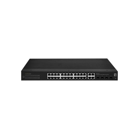LevelOne IGS-2128 commutateur réseau Géré L2 Gigabit Ethernet (10/100/1000) Noir