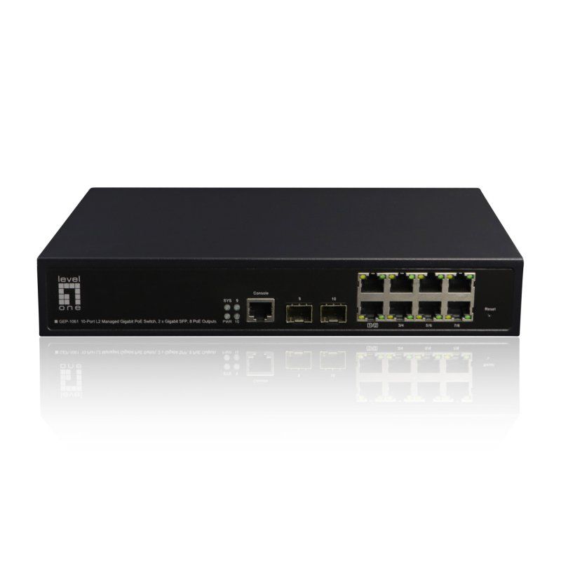 LevelOne GEP-1061 commutateur réseau Géré L2 Gigabit Ethernet (10/100/1000) Connexion Ethernet, supportant
