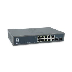 LevelOne GEP-1221 network switch Unmanaged Gigabit Ethernet (10/100/1000) Power over Ethernet (PoE) Black