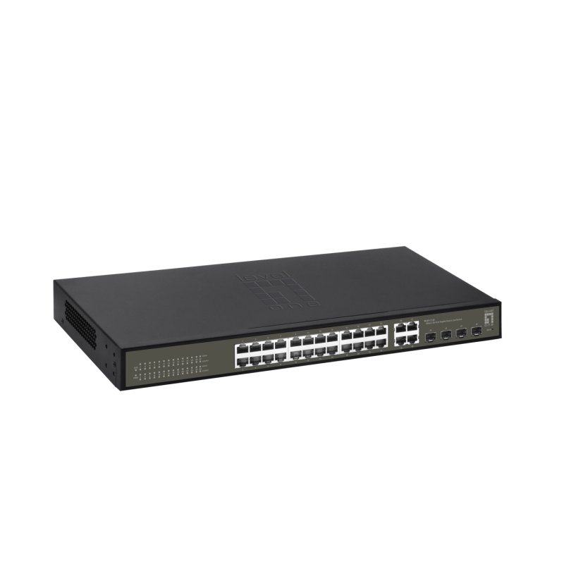 LevelOne GES-2128 commutateur réseau Géré L2 Gigabit Ethernet (10/100/1000) Noir