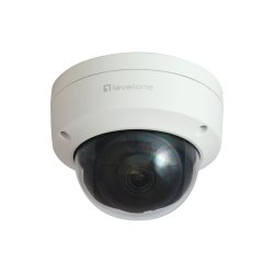 LevelOne GEMINI Fixed Dome IP Network Camera, 2-Megapixel, H.265, Vandalproof, 802.3af PoE, Indoor/Outdoor