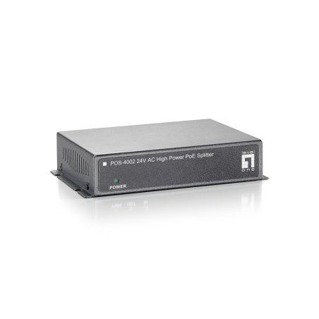 LevelOne Fast Ethernet High Power PoE Splitter, 24V AC Output
