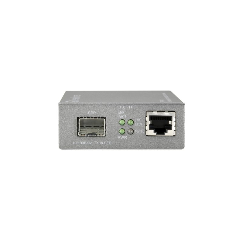 LevelOne FVS-3800 convertisseur de support réseau 100 Mbit/s Gris