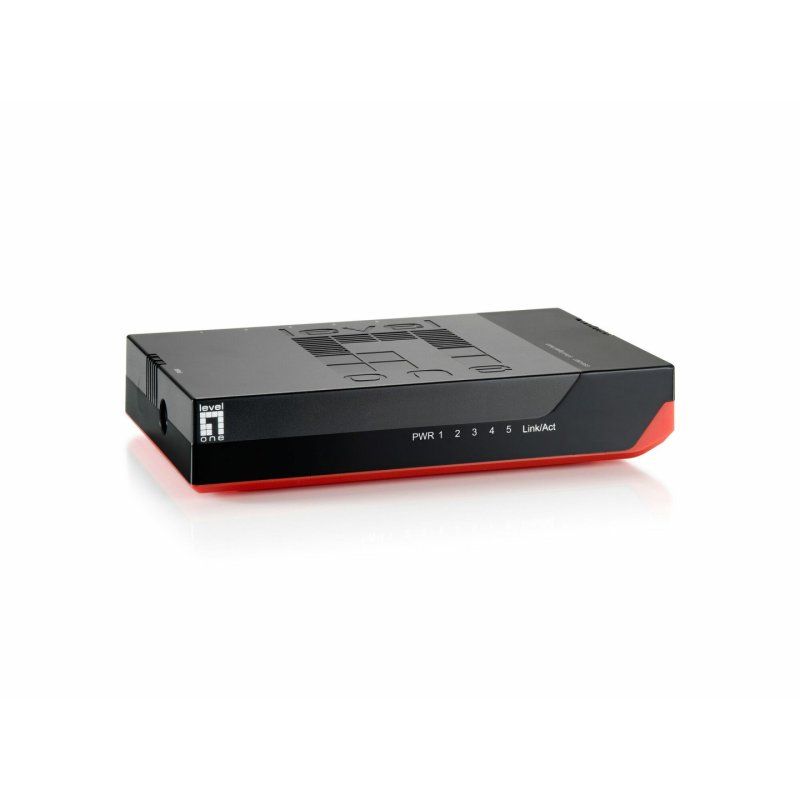 LevelOne GSW-0507 commutateur réseau Non-géré Gigabit Ethernet (10/100/1000) Noir, Rouge