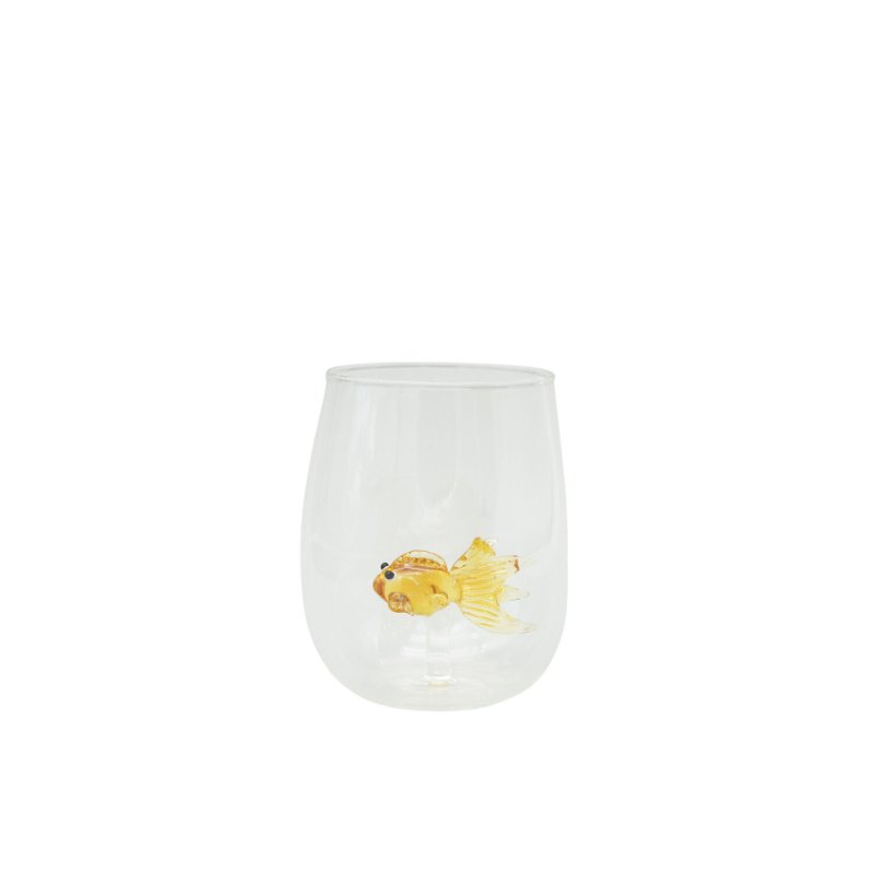 Winkee - Drinking Glasses - Handmade Glasses Goldfish