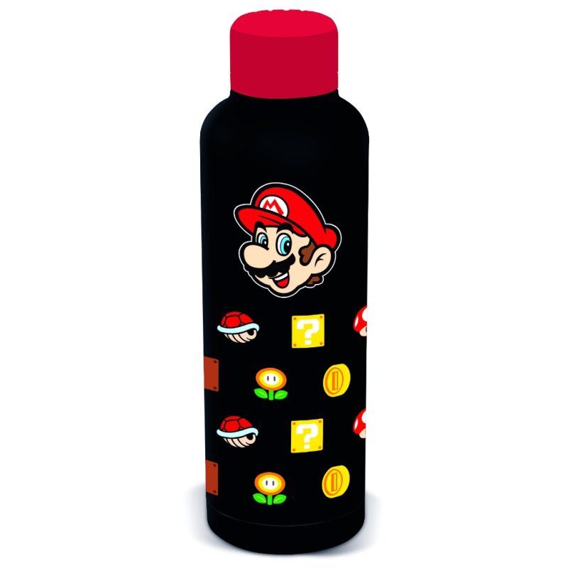 BOUTEILLE ISOTHERME EN ACIER SUPER MARIO BLEU 515M