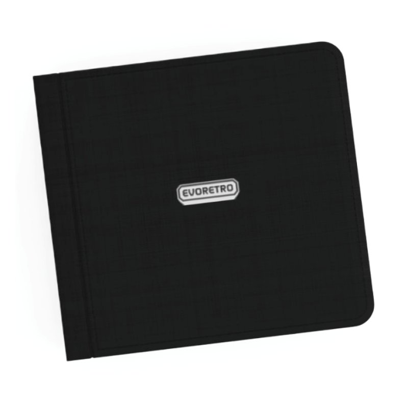 EVORETRO - Regular card binder with zipper 4x3 - Black