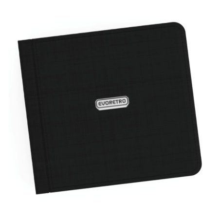 EVORETRO - Regular card binder with zipper 4x3 - Black