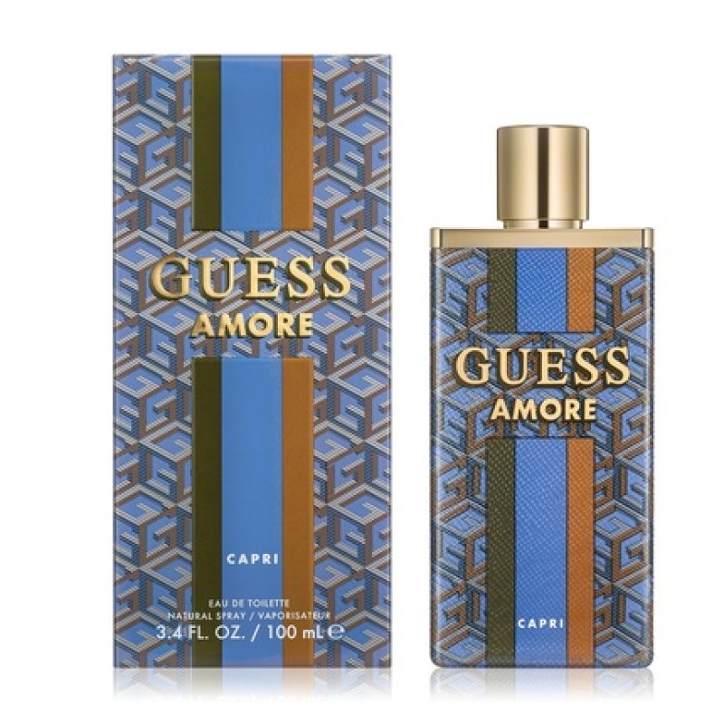 GUESS Amore Capri Eau de Toilette for Women and Men Genderless Unisex Perfume Spray 3.4 Fl. Oz.