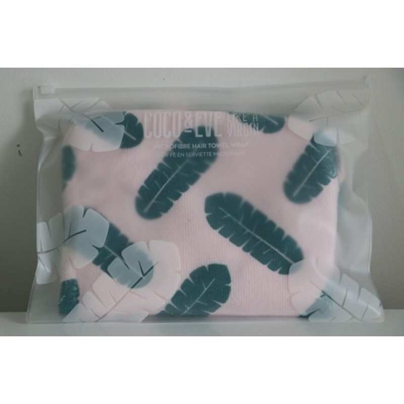Coco & Eve Deluxe Soft Microfibre Hair Towel Wrap Leaf Print OS
