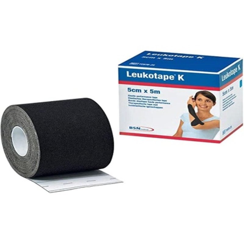Leukotape K Kinesiology Tape Black 5cm x 4.5m