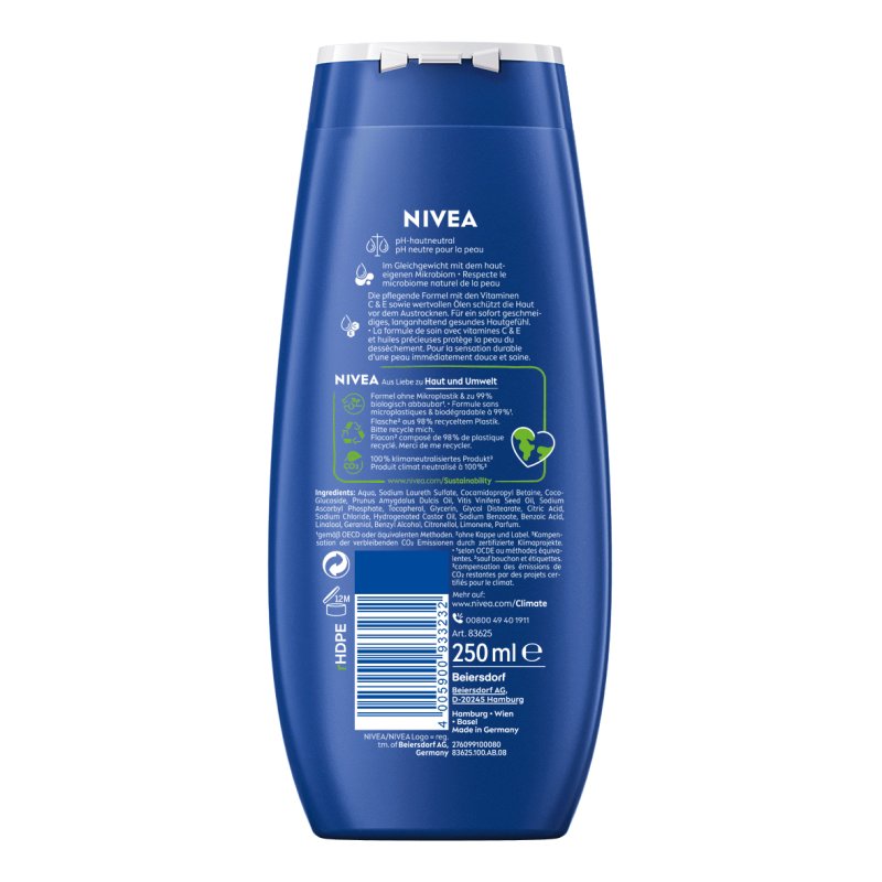 NIVEA Creme Care 250 ml Crème de douche Unisexe Corps