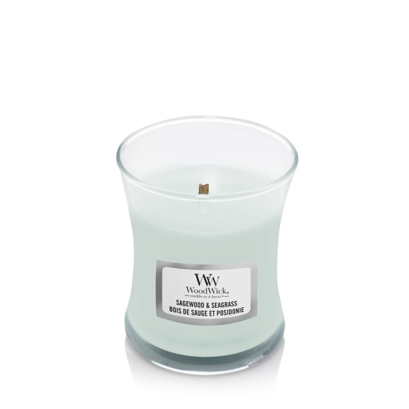 WoodWick Sagewood & Seagrass Scented Candle Small 85g