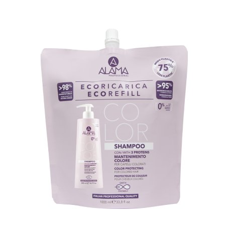 Alama Color Shampoo Eco Refill 1000ml Shampoing Professionnel Femmes