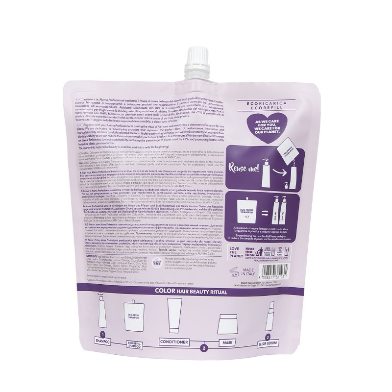 Alama Color Shampoo Eco Refill 1000ml Shampoing Professionnel Femmes