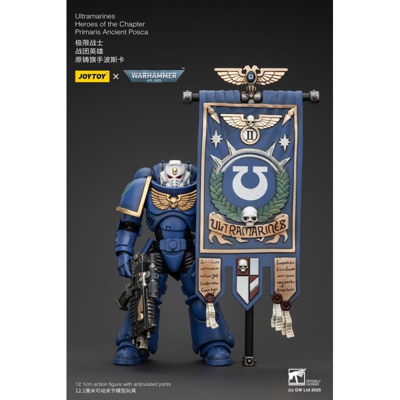 Warhammer 40k figurine 1/18 Ultramarines Heroes of the Chapter Primaris Ancient Posca 20 cm
