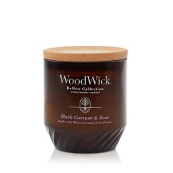 WoodWick Renew Scented Candle with Crackling Wick Black Currant & Rose Medium Candle Plant Based Soy Coconut Wax Blend