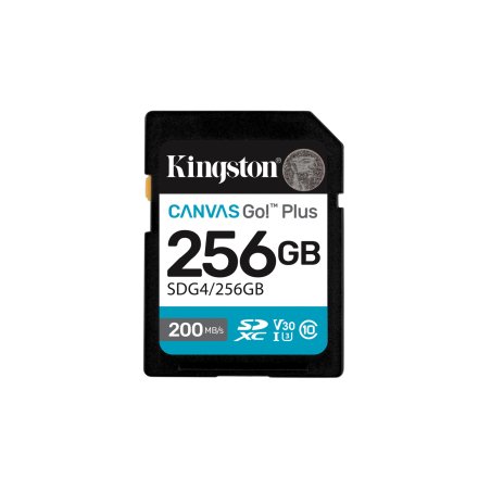 Kingston Technology 256 Go SDXC Canvas Go Plus Gen4 200 Mo/s C10 UHS-I U3 V30