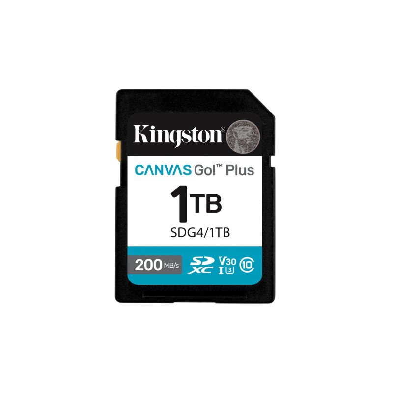 Kingston Technology 1 To SDXC Canvas Go Plus Gen4 200 Mo/s C10 UHS-I U3 V30