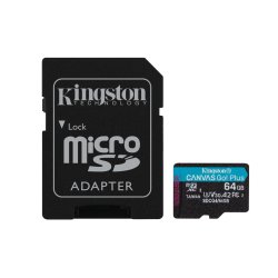 Card Kingston Canvas Go Plus MicroSD ADP 64GB