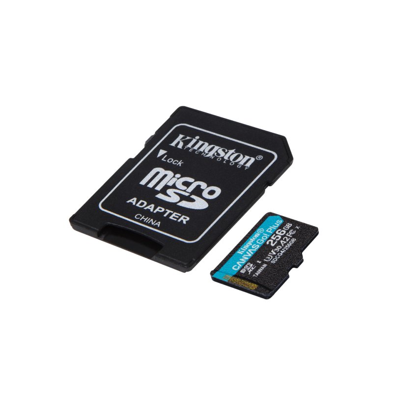 Card Kingston Canvas Go Plus MicroSD ADP 256GB