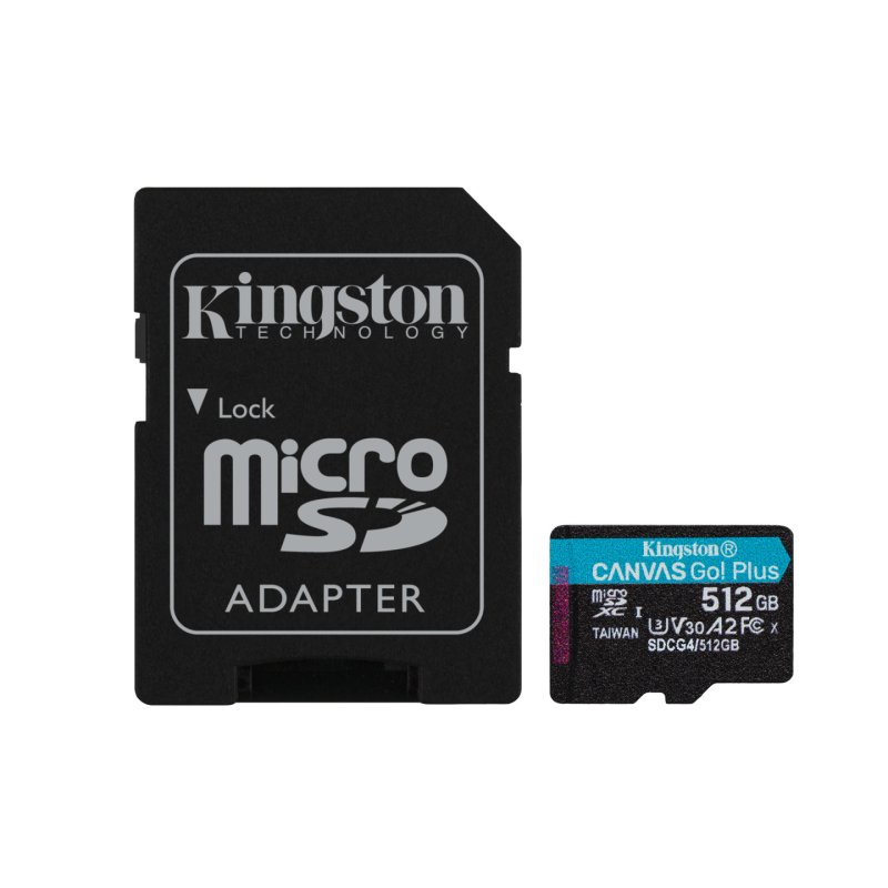 Card Kingston Canvas Go Plus MicroSD ADP 512GB