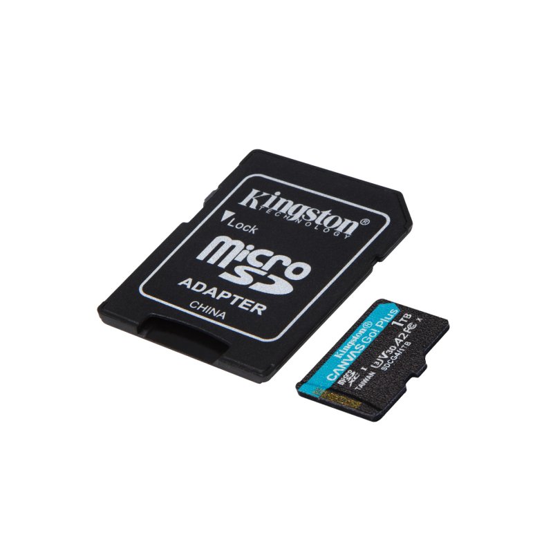 Kingston Technology 1TB microSDXC Canvas Go Plus Gen4 200MB/s A2 U3 V30 Card Adapter