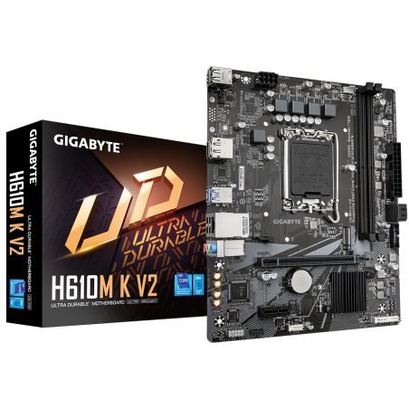 GIGABYTE H610M K V2 Carte mère - Processeurs Intel Core 14ᵉ génération, jusqu'à 5600 MHz DDR5, 1xPCIe 3.0 M.2,