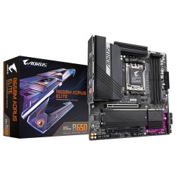GIGABYTE B650M AORUS ELITE Carte mère - Compatible avec les processeurs AMD Ryzen 9000, VRM 12 2 2 phases, jusqu'à