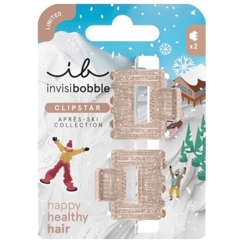 Invisibobble Hair Clip Apres Ski Shimmer 2 Pieces